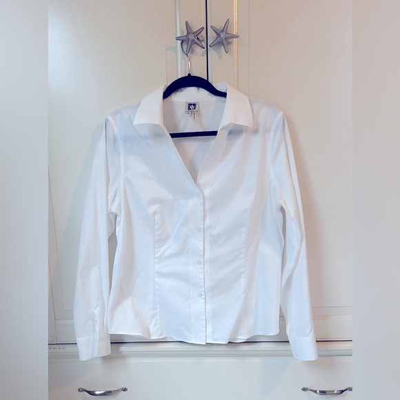 CALVIN KLEIN Classic White Button-Up Shirt L - Picture 1 of 6